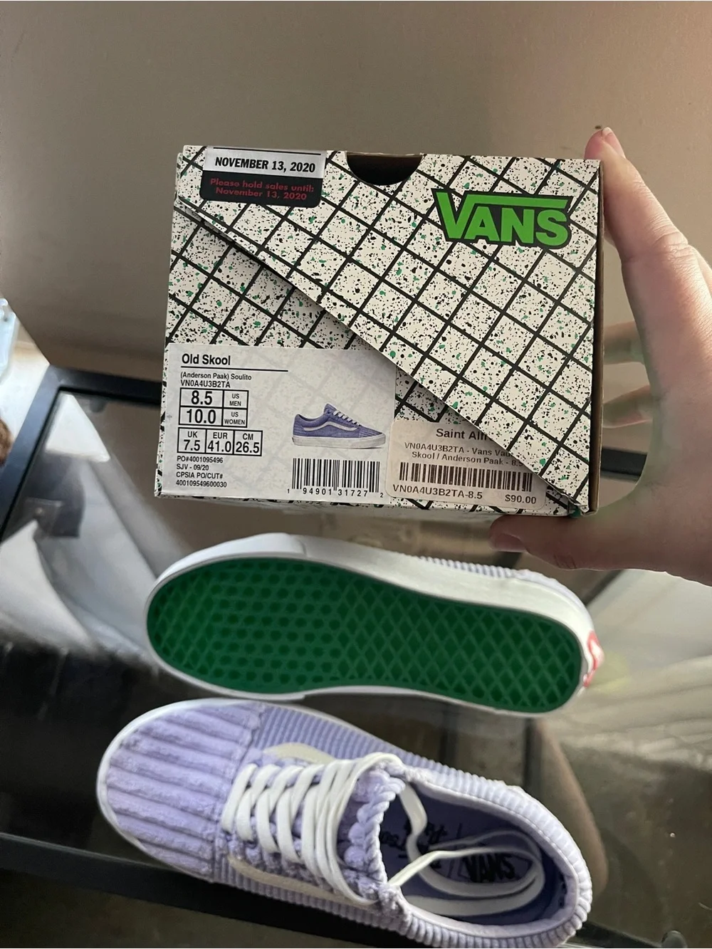 NWT Purple Corduroy Anderson Paak Limited Edition Vans